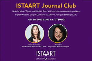 ISTAART Journal Club meeting flyer Oct 19, 2023